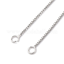 Изготовление ожерелья из латунной цепочки-коробки толщиной 1 мм&nbsp;NJEW-D302-79P