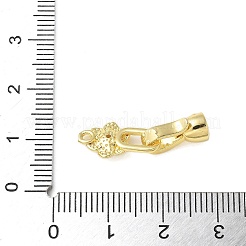 Messing Micro Pave klare Zirkonia Falte über Verschlüsse&nbsp;KK-P290-22G