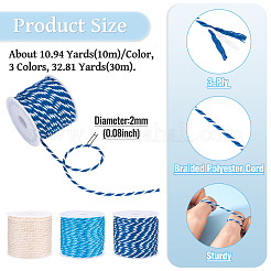 Cordon tressé en polyester de 30 m&nbsp;OCOR-TA0003-99B
