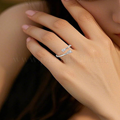 2 шт. латунные кольца-манжеты с микропаве из кубического циркония&nbsp;RJEW-LP0005-13