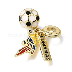 Colgantes europeos de latón y esmalte con temática futbolística&nbsp;KK-CBA8E93-01C