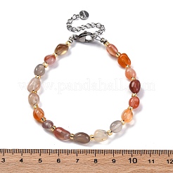Braccialetti con perline di corniola naturale da donna&nbsp;G-P563-07P-18