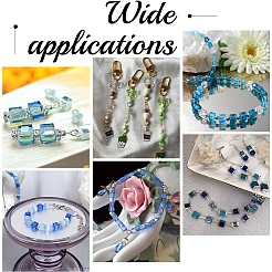 300шт. 6 набора стеклянных бусин для гальванопокрытия&nbsp;GLAA-SC0002-68C