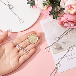 4 шт. ожерелье из нержавеющей стали 201&nbsp;NJEW-CA0001-22P