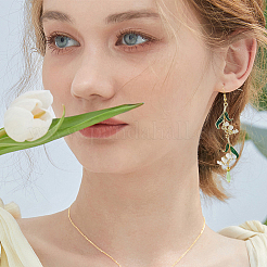2 пара сережек-подвесок в форме цветка из нержавеющей стали 304&nbsp;EJEW-HS00008