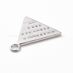 Pendentifs en zircone cubique transparente en laiton micro-pavé écologique&nbsp;KK-D079-12P