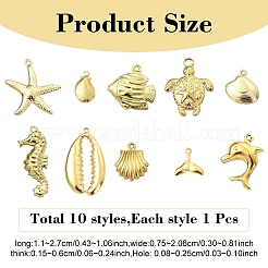 10 шт. 10 стиля подвески из нержавеющей стали 304&nbsp;STAS-YW0003-11