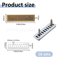 16 Set handgefertigte Etikettenanhänger aus Legierung&nbsp;FIND-FH0017-78