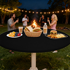1 runde Tischdecke aus Polyester&nbsp;AJEW-CN0001-60