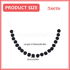 Polyester-Filzkugel-Hängeluftschlange&nbsp;DIY-WH0349-505