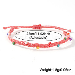 Braccialetti di perline di vetro intrecciate&nbsp;TN6908-1
