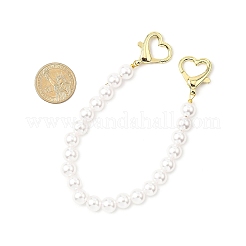 Декоративные цепочки для сумочки из круглых бусин из АБС-пластика с имитацией жемчуга&nbsp;HJEW-JM04460