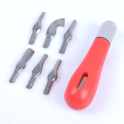 Ensembles d'outils de coupe de sculpture sur bois en acier inoxydable&nbsp;DRAW-PW0003-03A