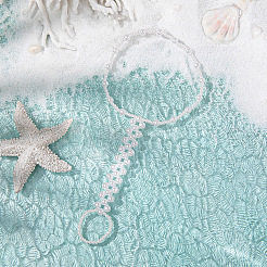 Бохо стиль круглые пластиковые жемчужные бусины эластичные кольца для пальцев ног женские FS-WGAA4EB-01