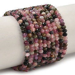 Натуральные разноцветные нити из турмалина&nbsp;G-P279-77-4mm