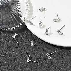 Boucles d'oreilles puces en laiton Shegrace en forme de larme&nbsp;XGRQ4N877-701P