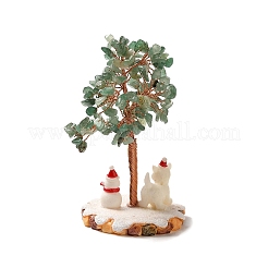 Weihnachten natürliche grüne Aventurin Chips Baumschmuck&nbsp;DJEW-K028-01E