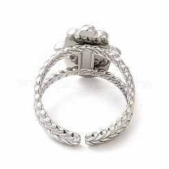 Устойчивая к потускнению нержавеющая сталь 304 хамса открытая манжета для рук настройки кольца&nbsp;LS-RJEW-B027-22P