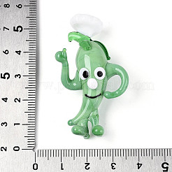 Декоративные элементы ручной работы из стекла в виде мультяшного перца для демонстрации шеф-повара.&nbsp;LAMP-T025-13B