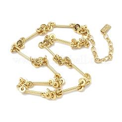 Женские цепочки из латунных прутьев с дисковыми бусинами&nbsp;NJEW-G196-01G