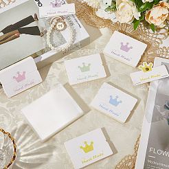 100 шт. 5-цветная складная бумажная карточка с принтом короны и 100 шт. целлофановых пакетов opp&nbsp;CDIS-SP0001-30