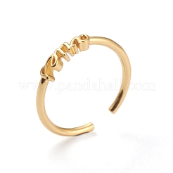Bagues de manchette en laiton constellation/signe du zodiaque&nbsp;RJEW-J074-05G-A