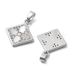 Латунные микро проложить кубического циркония подвески&nbsp;KK-L222-016P