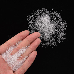 Прозрачные стеклянные цилиндрические бусины SEED-S047-I-007