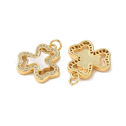 Messing micro pave klare zirkonia anhänger&nbsp;KK-B083-17G-02