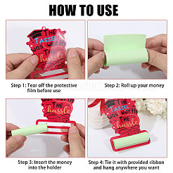 Большие подвески из акрила с одним лицом и принтом на выпускной&nbsp;OACR-WH0038-06