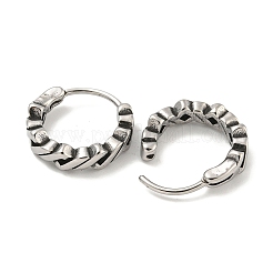 Orecchini a cerchio in acciaio chirurgico 316 per donna e uomo&nbsp;EJEW-D096-15DAS