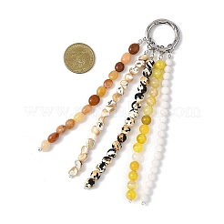 Подвески из натурального золотистого шелкового нефрита&nbsp;HJEW-JM04555