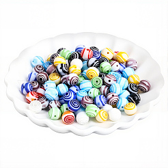 120 perlina rotonda in vetro millefiori fatta a mano&nbsp;LK-PA0001-05