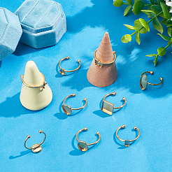 9 Stück 9 Stile 304 Edelstahl offene Manschette Ring Zubehörse&nbsp;STAS-AR0002-20