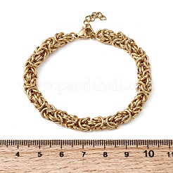 Bracelets à chaînes byzantines en acier inoxydable 304 pour femmes&nbsp;BJEW-P399-01A-G