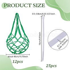 12 Stück Plastiknetzbeutel&nbsp;DIY-GA0009-40