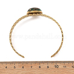 Bracciale rigido da donna a mezza luna in acciaio inossidabile 304 con foglie&nbsp;BJEW-JB14491-02