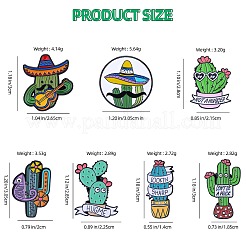 Spilla smaltata cactus 7 pz 7 stile&nbsp;JEWB-SZ0002-01