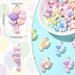 Подвески из непрозрачной смолы 20 шт.&nbsp;MACR-YW004-45