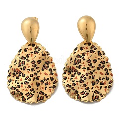 Серьги-гвоздики из нержавеющей стали 304 с эмалью&nbsp;EJEW-Z084-15G-05