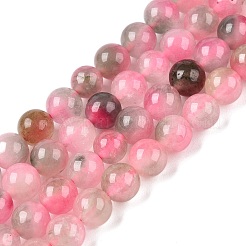 Chapelets de perles en jade blanc naturel teinté&nbsp;G-T138-6mm-210-15