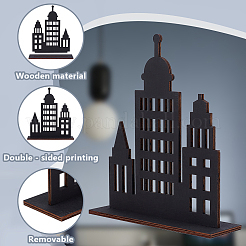 6 шт. декораций для деревянного замка из фанеры&nbsp;AJEW-AR0005-25