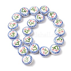 Цветочная тема фарфоровые бусины ручной работы&nbsp;X1-LAMP-D303-06C-02