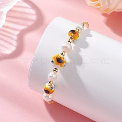 Bracciali rigidi da donna in porcellana fatta a mano&nbsp;BJEW-JB14022-02