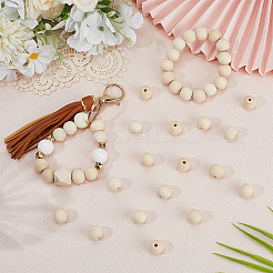 Натуральные незаконченные деревянные бусины&nbsp;WOOD-SP0001-62E