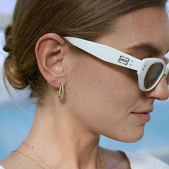 Pendientes de acero inoxidable 304 con circonita cúbica para mujer&nbsp;SA-CBA0E8A-04G