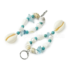 Orecchini a cerchio a forma di conchiglia in ottone&nbsp;EJEW-TA00602
