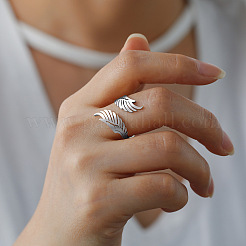 Кольцо-манжета с двумя крыльями из нержавеющей стали марки 304&nbsp;RJEW-F149-01P