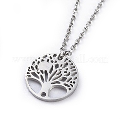 Set di collane e orecchini pendenti in acciaio inossidabile&nbsp;SJEW-JS01027