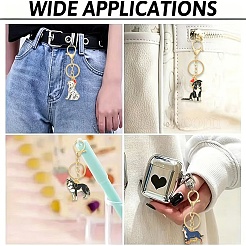6 porte-clés en alliage émaillé 6 styles&nbsp;HJEW-YW00562